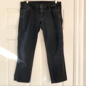 7 For All Mankind Black Cropped Denim Jeans